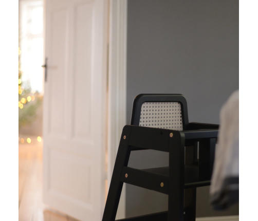 TROLL Rattan Деревянный Стульчик для кормления Blackwash HGC-RT0608-BS