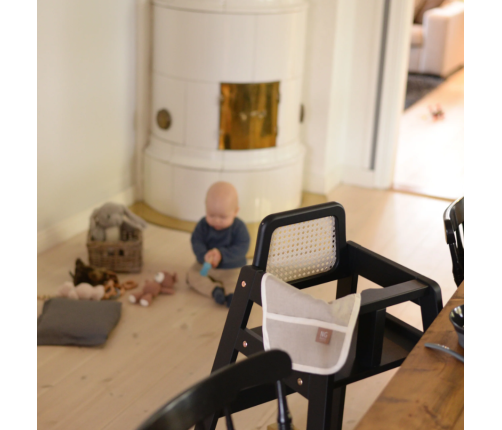 TROLL Rattan Деревянный Стульчик для кормления Blackwash HGC-RT0608-BS