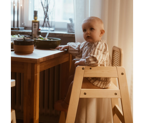 TROLL Rattan Деревянный Стульчик для кормления Wax HGC-RT0608-WAX