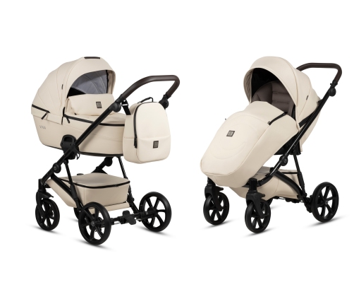 Tutis Viva 5 + LEATHER Vanilla 086 Детская коляска 2 в 1