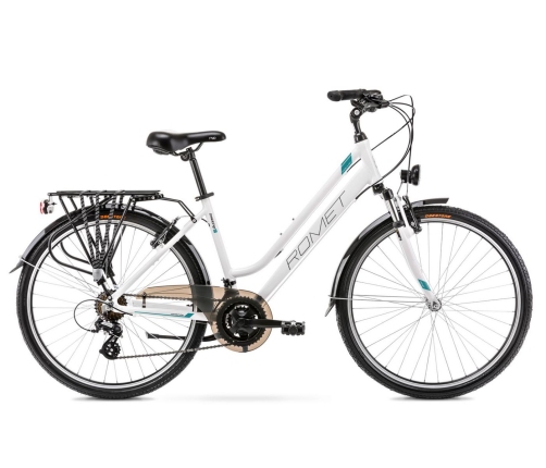 Velosipēds Romet Gazela 1 26 M White turquoise 2022