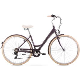 Velosipēds Romet Sonata Eco + grozs 28" violet 20L