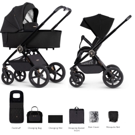 Venicci Tinum UPLINE All Black Детская Коляска 2в1 Venicci Tinum UPLINE All Black Детская Коляска 2в1