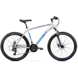 Vīriešu velosipēds Romet Rambler R6.2 Silver/Blue 14S 26 collas