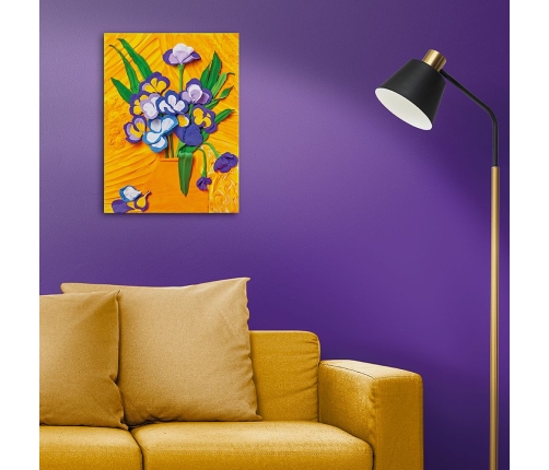 Radošais komplekts Modelēšanas masas - 3D glezna Irises (30*40 cm)