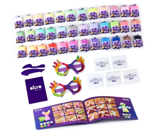 Radošais komplekts Air clay Modelēšanas masas - komplekts 36 krāsas