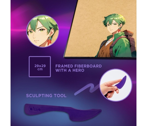 Radošais komplekts Modelēšanas masas - 3D glezna MANGA Zeme (29*29 cm)