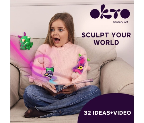 Radošais komplekts Air clay Modelēšanas masas - komplekts 18 krāsas