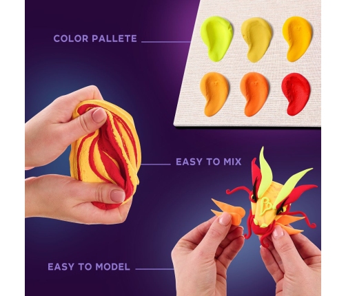 Radošais komplekts Modelēšanas masas - 3D glezna MANGA Uguns (29*29 cm)