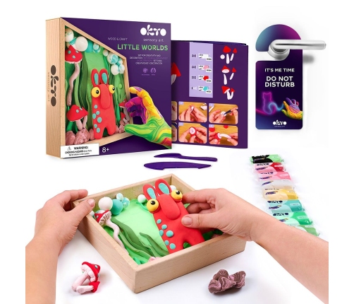 Radošais komplekts Air clay Modelēšanas masas komplekts Little Worlds Mommy Troll