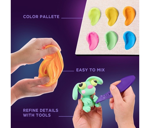 Radošais komplekts Air clay Modelēšanas masas komplekts Little Worlds Bunny Moon