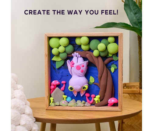 Radošais komplekts Air clay Modelēšanas masas komplekts Little Worlds Bat