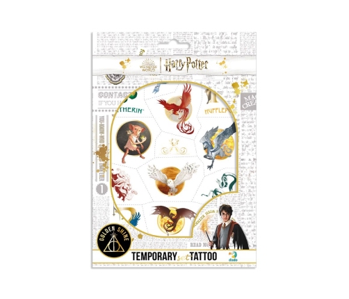Spēle brīvā dabā Pagaidu tetovējumu komplekts Harijs Poters (zelta spīdums!)