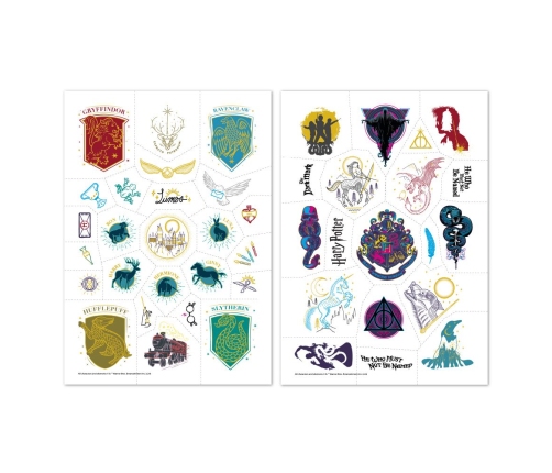 Spēle brīvā dabā Pagaidu tetovējumu komplekts Harija Potera simboli (spīd tumsā!)