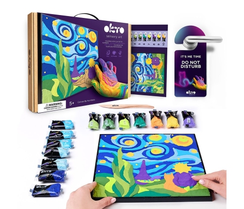 Radošais komplekts Modelēšanas masas - 3D glezna Mazais Princis Nakts(30*30 cm)