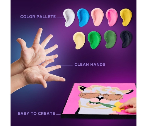 Radošais komplekts Modelēšanas masas - 3D glezna Lama (30*30 cm)