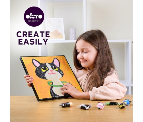 Radošais komplekts Modelēšanas masas - 3D glezna Kaķis (30*30 cm)