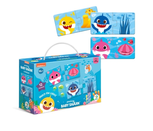 Mazuļu rotaļlietas Duo Puzle Baby Shark Savieno krāsas!