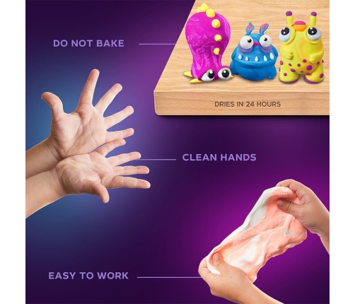 Radošais komplekts Air clay Modelēšanas masas - komplekts 18 krāsas