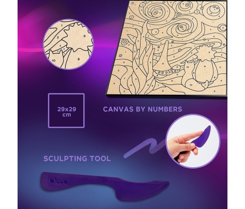 Radošais komplekts Modelēšanas masas - 3D glezna Mazais Princis Nakts(30*30 cm)