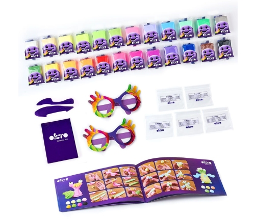 Radošais komplekts Air clay Modelēšanas masas - komplekts 24 krāsas