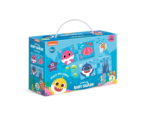 Mazuļu rotaļlietas Duo Puzle Baby Shark Savieno krāsas!