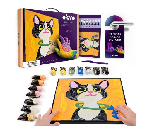 Radošais komplekts Modelēšanas masas - 3D glezna Kaķis (30*30 cm)