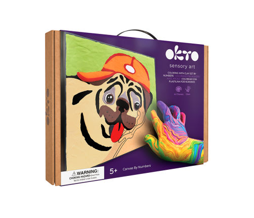 Radošais komplekts Modelēšanas masas - 3D glezna Mopsis (30*30 cm)