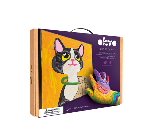 Radošais komplekts Modelēšanas masas - 3D glezna Kaķis (30*30 cm)