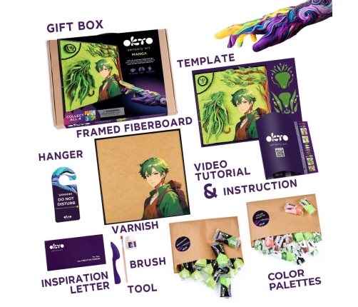 Radošais komplekts Modelēšanas masas - 3D glezna MANGA Zeme (29*29 cm)