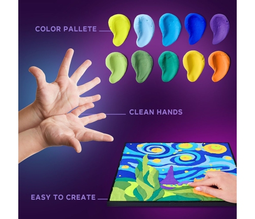 Radošais komplekts Modelēšanas masas - 3D glezna Mazais Princis Nakts(30*30 cm)