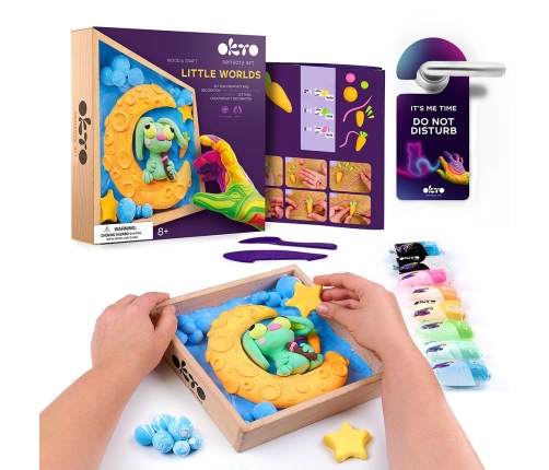 Radošais komplekts Air clay Modelēšanas masas komplekts Little Worlds Bunny Moon