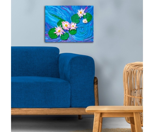 Radošais komplekts Modelēšanas masas - 3D glezna Water lillies (30*40 cm)