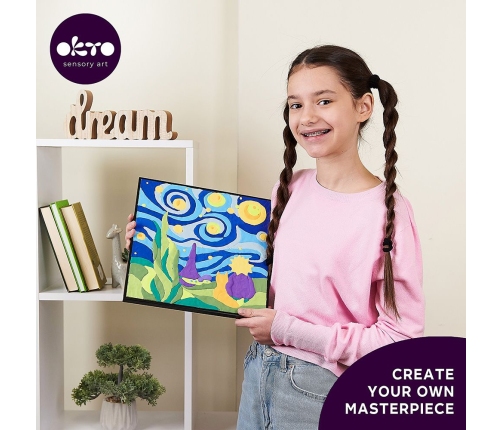 Radošais komplekts Modelēšanas masas - 3D glezna Mazais Princis Nakts(30*30 cm)