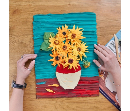 Radošais komplekts Modelēšanas masas - 3D glezna Sunflowers (30*40 cm)