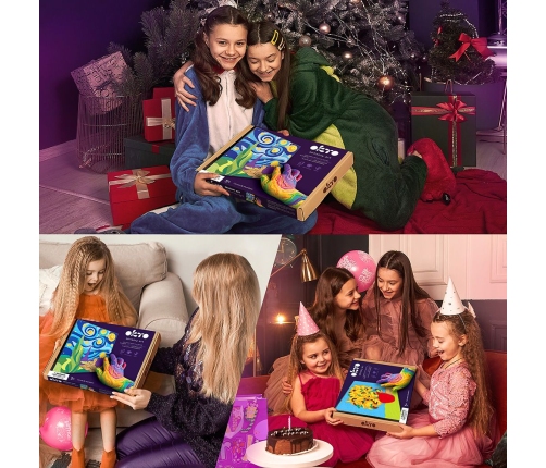 Radošais komplekts Modelēšanas masas - 3D glezna Mazais Princis Nakts(30*30 cm)