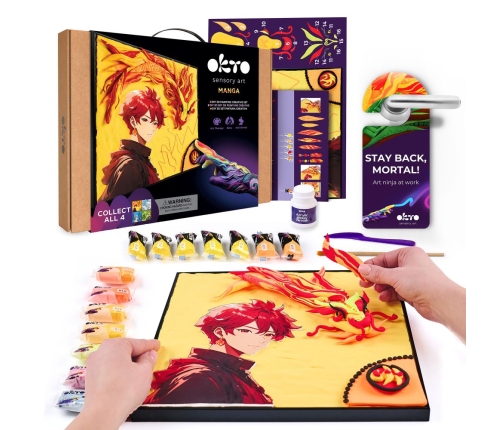 Radošais komplekts Modelēšanas masas - 3D glezna MANGA Uguns (29*29 cm)