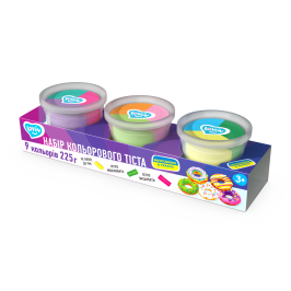 Radošais komplekts Modelēšanas mīkla Play Dough - 3 burciņas 9 krāsas