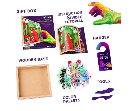 Radošais komplekts Air clay Modelēšanas masas komplekts Little Worlds Mommy Troll