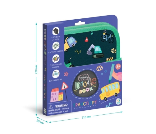 Galda spēles Daudzreizējā krāsojamā grāmata ar flomasteriem 