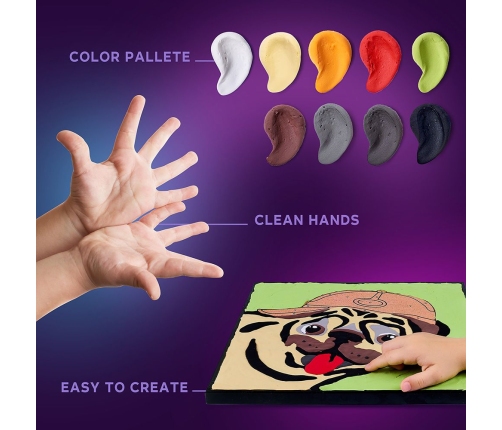 Radošais komplekts Modelēšanas masas - 3D glezna Mopsis (30*30 cm)