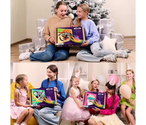 Radošais komplekts Modelēšanas masas - 3D glezna Lama (30*30 cm)