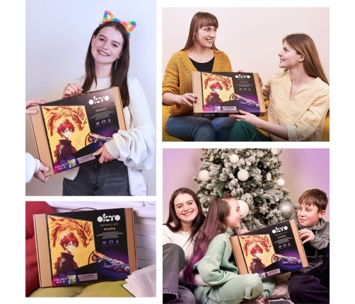 Radošais komplekts Modelēšanas masas - 3D glezna MANGA Uguns (29*29 cm)