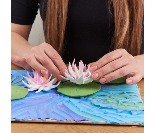 Radošais komplekts Modelēšanas masas - 3D glezna Water lillies (30*40 cm)