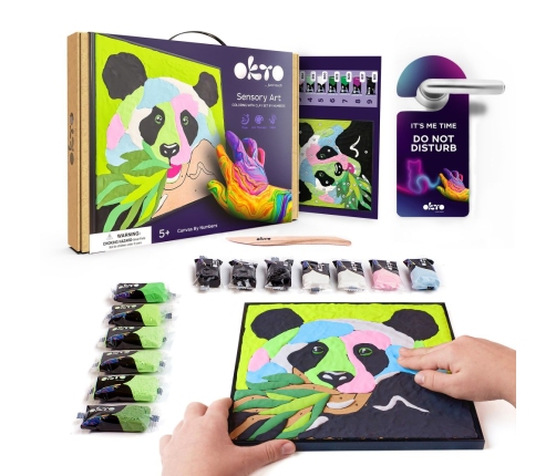 Radošais komplekts Modelēšanas masas - 3D glezna Panda (30*30 cm)