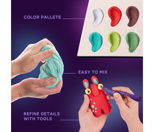 Radošais komplekts Air clay Modelēšanas masas komplekts Little Worlds Mommy Troll