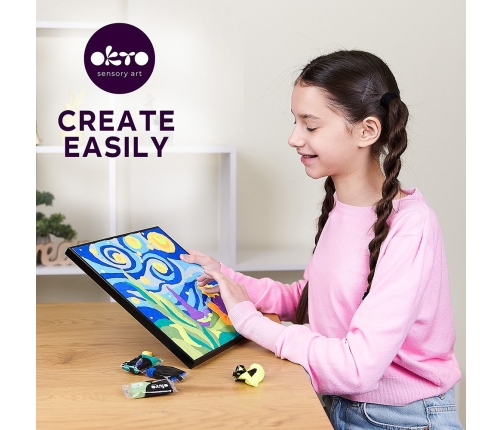 Radošais komplekts Modelēšanas masas - 3D glezna Mazais Princis Nakts(30*30 cm)