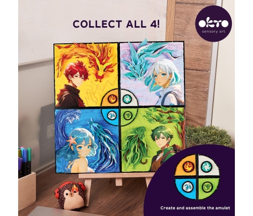 Radošais komplekts Modelēšanas masas - 3D glezna MANGA Ūdens (29*29 cm)