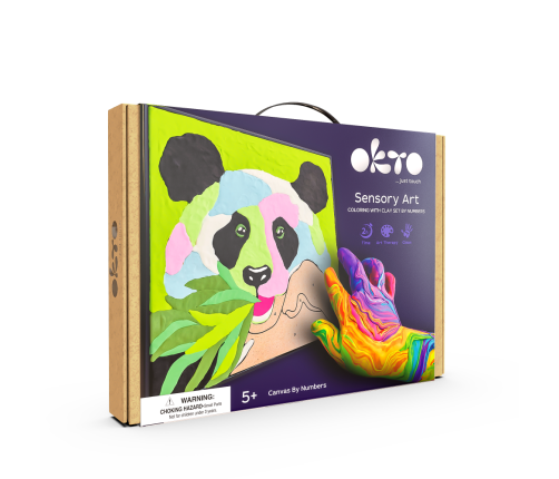 Radošais komplekts Modelēšanas masas - 3D glezna Panda (30*30 cm)