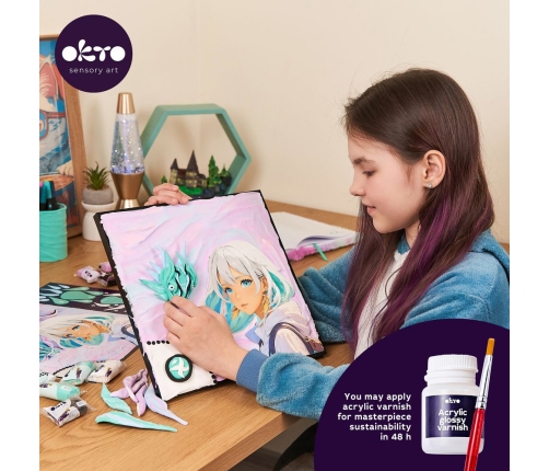 Radošais komplekts Modelēšanas masas - 3D glezna MANGA Gaiss (29*29 cm)